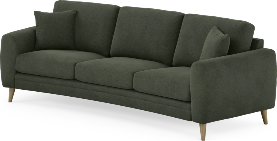 Eden - 3-sits soffa svängd - Grön