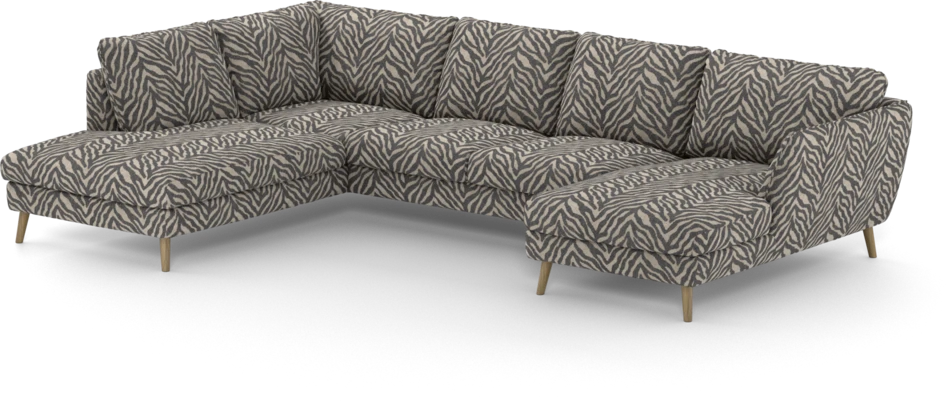 Madison - 2-sits soffa med divan vänster och schäslong höger - Svart