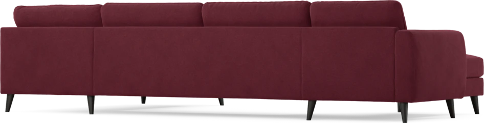 Bridge - 3-sits soffa med schäslong vänster och divan höger - Röd