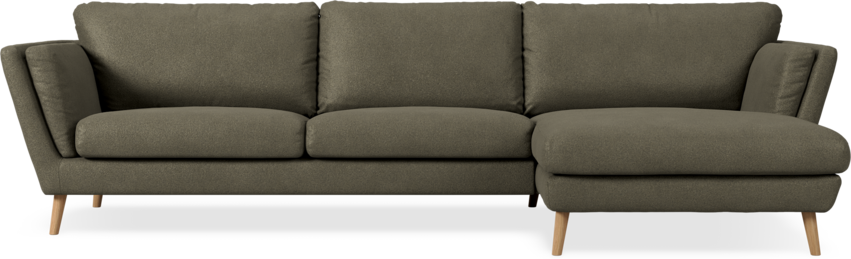 Madison Lux - 3-sits soffa med schäslong höger - Brun