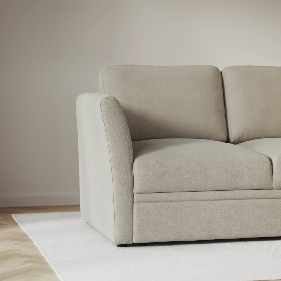 Öland - Bäddsoffa med divan vänster och schäslong höger - Brun