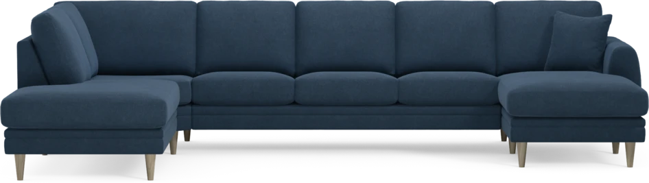 Eden - 3-sits soffa med divan vänster och schäslong höger - Blå