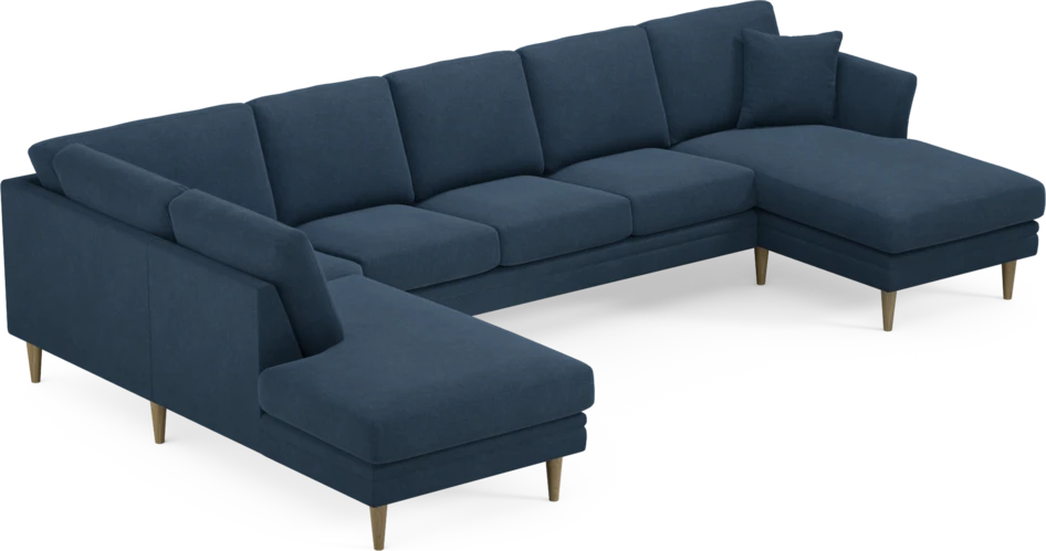 Eden - 3-sits soffa med divan vänster och schäslong höger - Blå