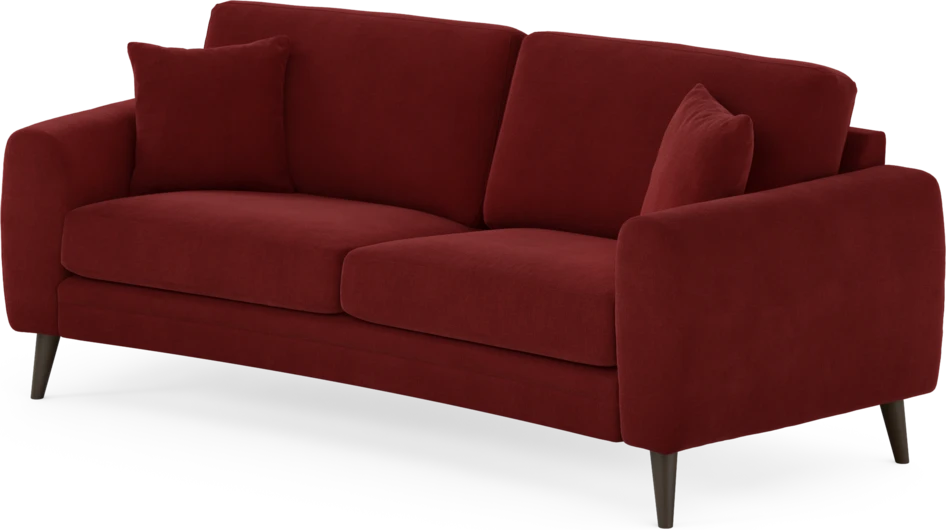 Eden - 2,5-sits soffa svängd - Röd