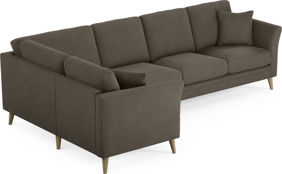 Eden - Hörnsoffa, 1+3-sits - Brun
