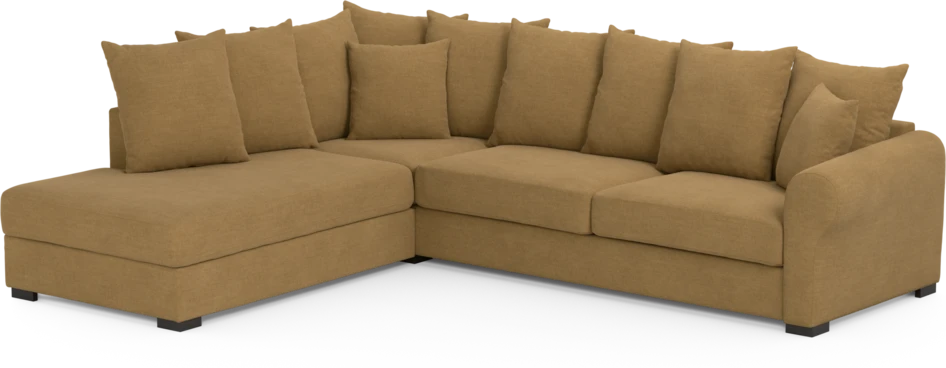 Town - 3-sits soffa med divan vänster - Gul