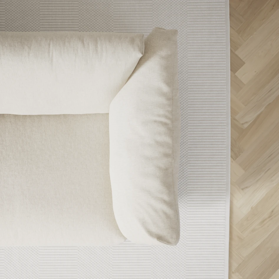 Cherrie - 3-sits soffa med divan höger, fast klädsel - Beige