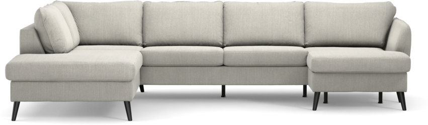 County - 3-sits soffa med divan vänster och schäslong höger - Grå