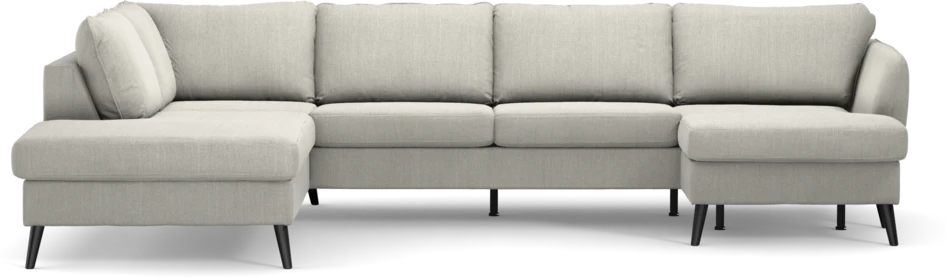 County - 3-sits soffa med divan vänster och schäslong höger - Grå