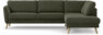 Bridge - 3-sits soffa med divan höger - Grön