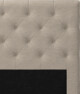 Delux Pikerad Låg - Sänggavel, 90-210 cm - Beige