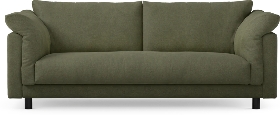 Cherrie - 2,5-sits soffa, hel dyna, fast klädsel - Grön
