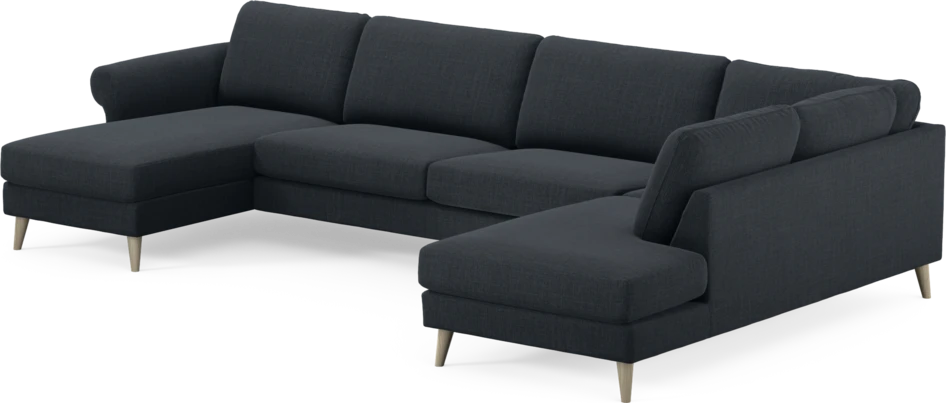 Bridge - 3-sits soffa med schäslong vänster och divan höger - Blå