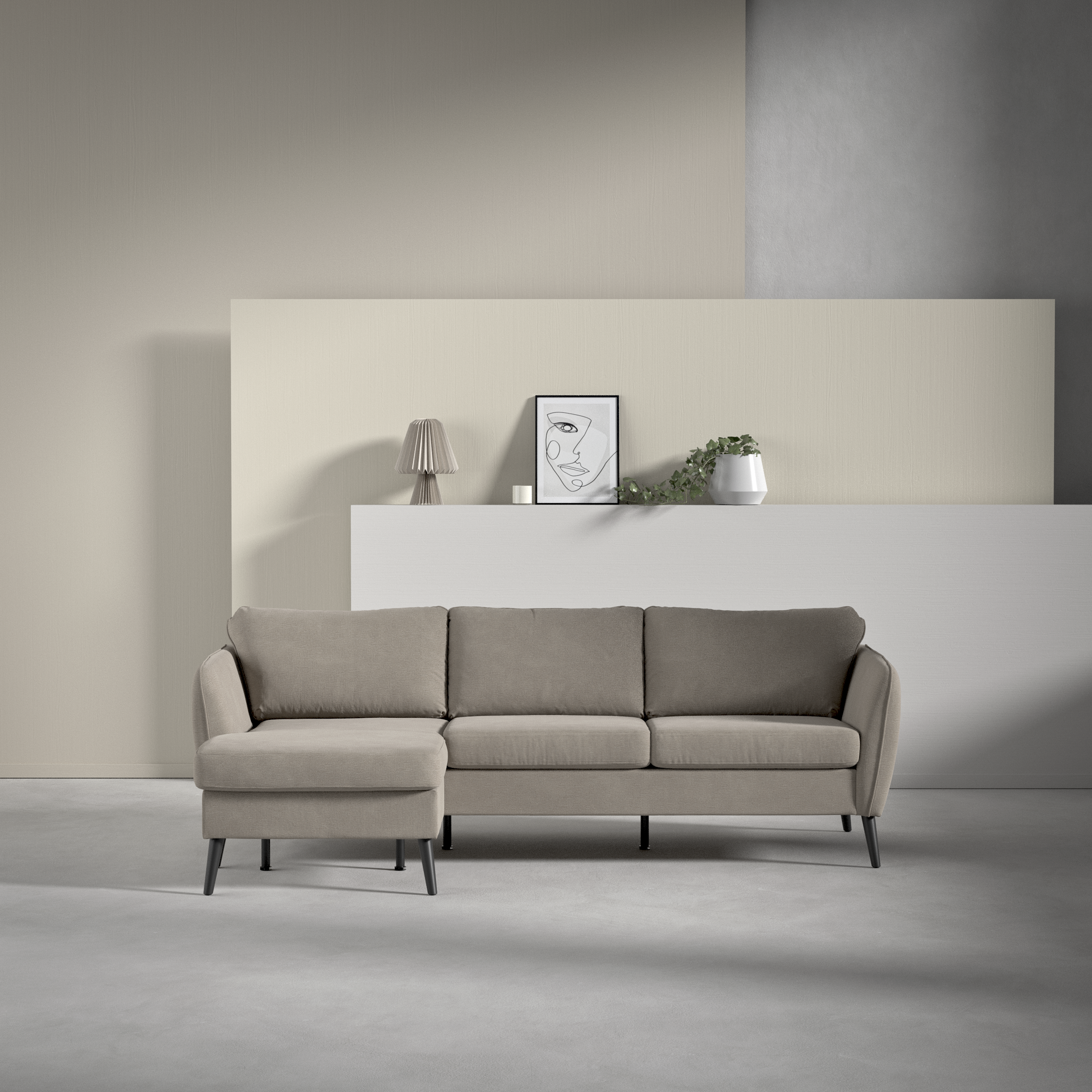 County - 3-sits soffa med flyttbar schäslong - inspiration