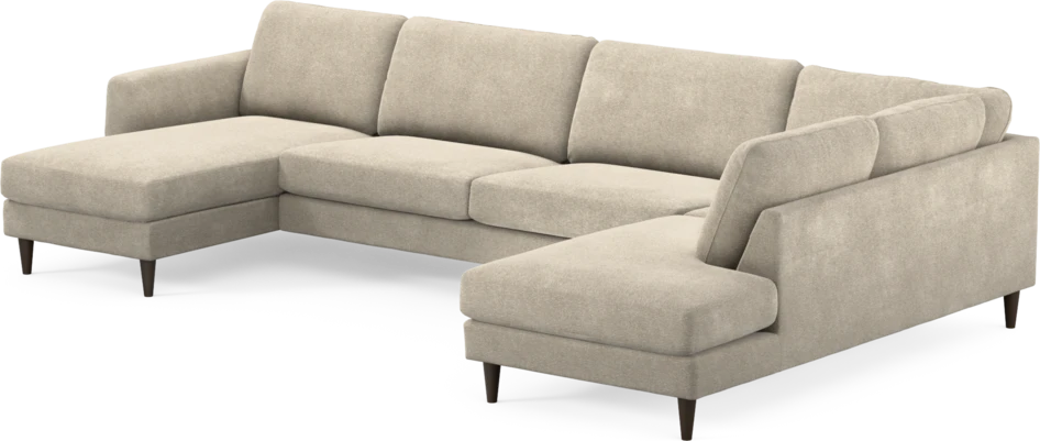 Bridge - 3-sits soffa med schäslong vänster och divan höger - Beige