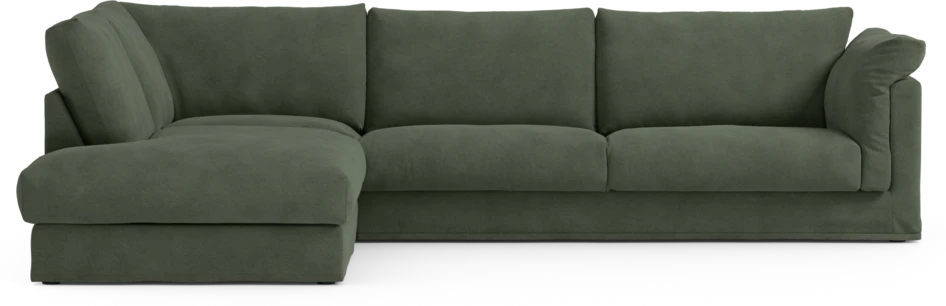 Cherrie Klädsel - Klädsel till 3-sits soffa med divan vänster - Grön