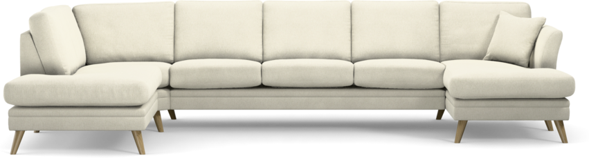 Eden - 3-sits soffa med divan vänster och schäslong höger - Vit