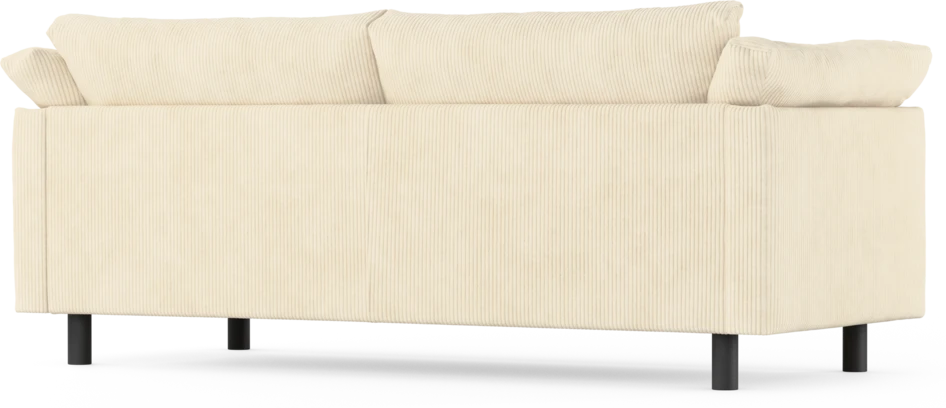 Cherrie - 2,5-sits soffa, hel dyna, fast klädsel - Vit
