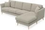 Eden - 3-sits soffa med schäslong - Brun