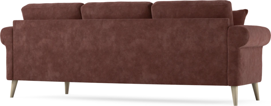 Eden - 3-sits soffa svängd - Röd