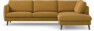Madison Lux - 3-sits soffa med divan höger - Gul
