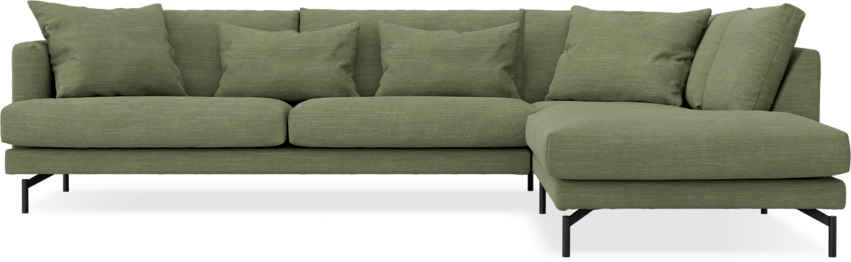 Harper - 3-sits soffa med divan höger - Grön