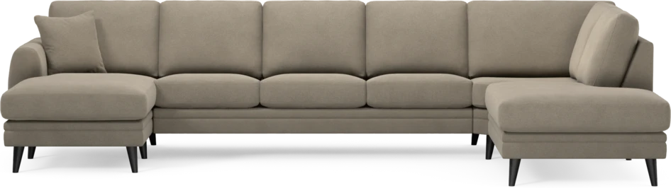 Eden - 3-sits soffa med schäslong vänster och divan höger - Beige