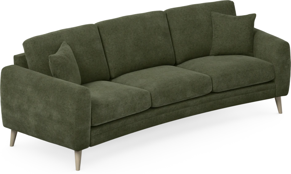 Eden - 3-sits soffa svängd - Grön