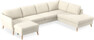 County - 3-sits soffa med schäslong vänster och divan höger - Vit