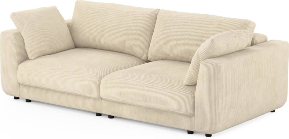 Amie - Bäddsoffa 3-sits - Vit