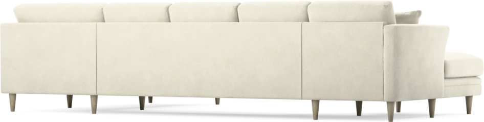 Eden - 3-sits soffa med schäslong vänster och divan höger - Vit