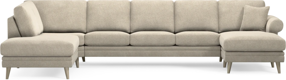 Eden - 3-sits soffa med divan vänster och schäslong höger - Beige