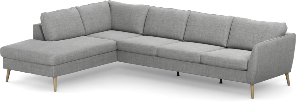 County - 3-sits soffa med divan vänster - Grå