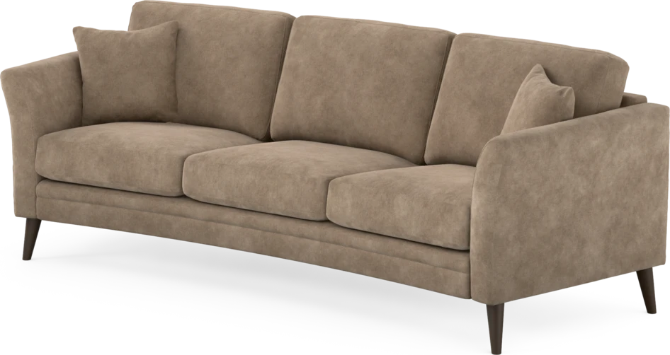 Eden - 3-sits soffa svängd - Beige