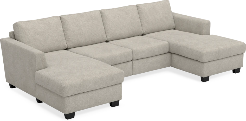 Friday - 2-sits soffa med två schäslonger - Beige