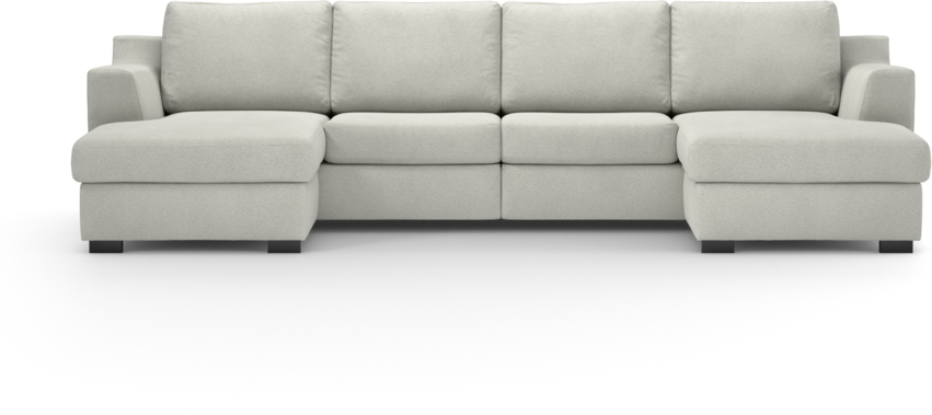 Friday - 2-sits soffa med två schäslonger - Vit