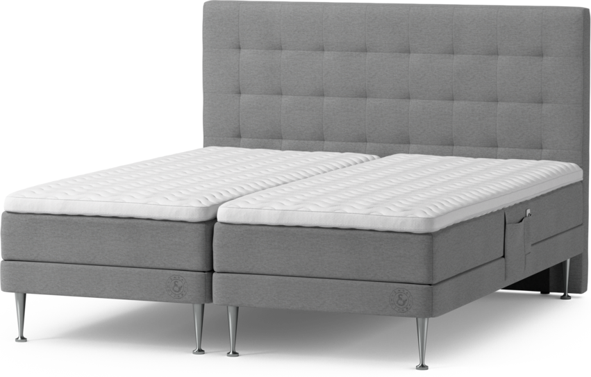 Särö Comfort - Ställbar säng, dubbelsäng med bäddmadrass, sängben och Bris sänggavel