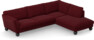 Madison Lux - 3-sits soffa med divan höger - Röd