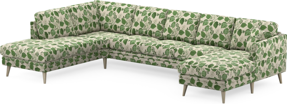 Eden - 3-sits soffa med divan vänster och schäslong höger - Flerfärgad