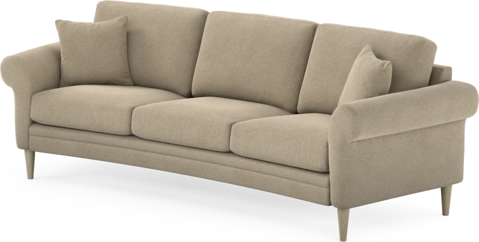 Eden - 3-sits soffa svängd - Beige