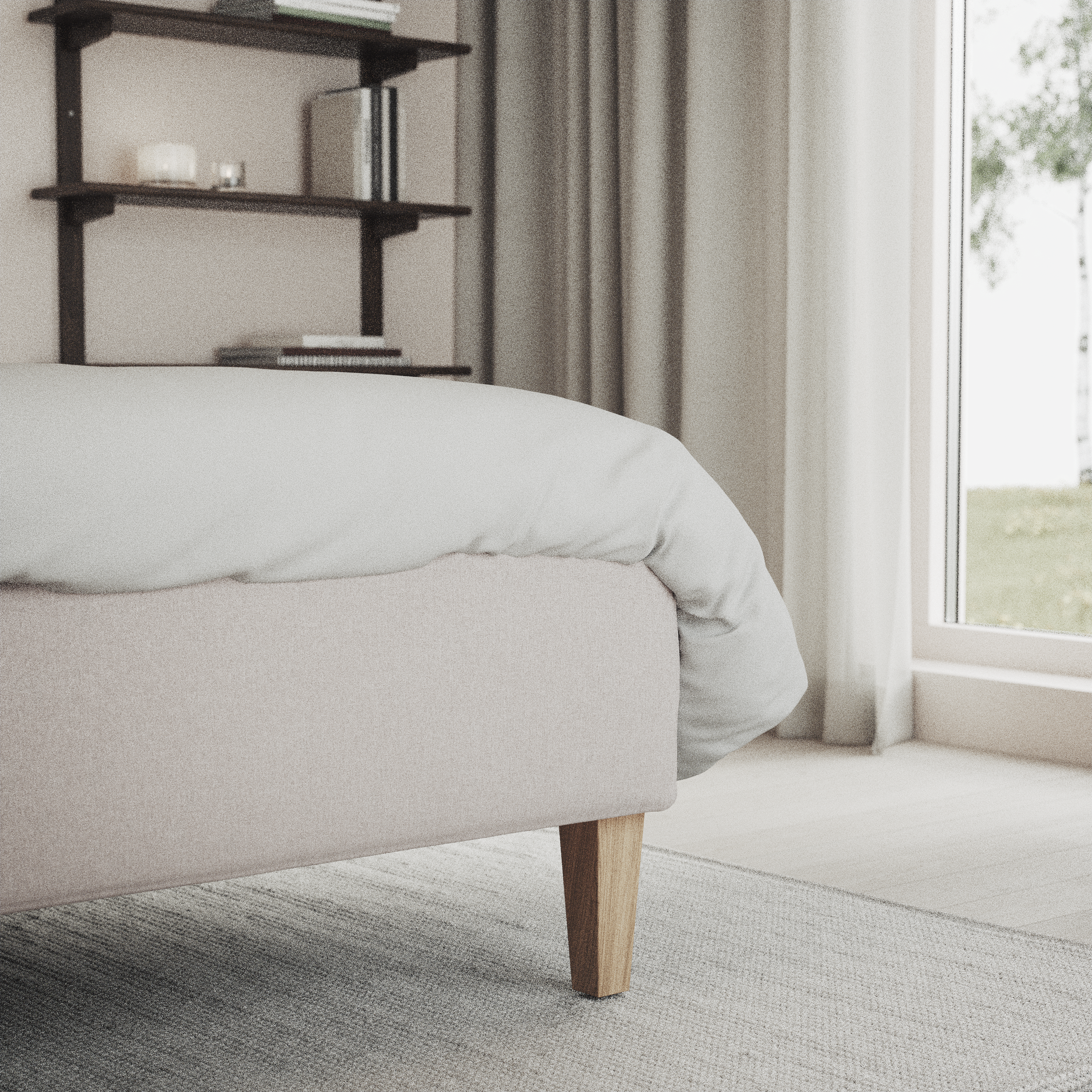 Delux Exclusive - Kontinentalsäng, enkelsäng 120 cm med bäddmadrass och sängben - inspiration
