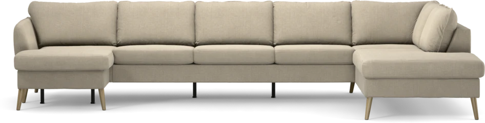 County - 4-sits soffa med schäslong vänster och divan höger - Beige