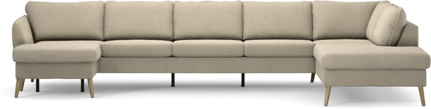 County - 4-sits soffa med schäslong vänster och divan höger - Beige