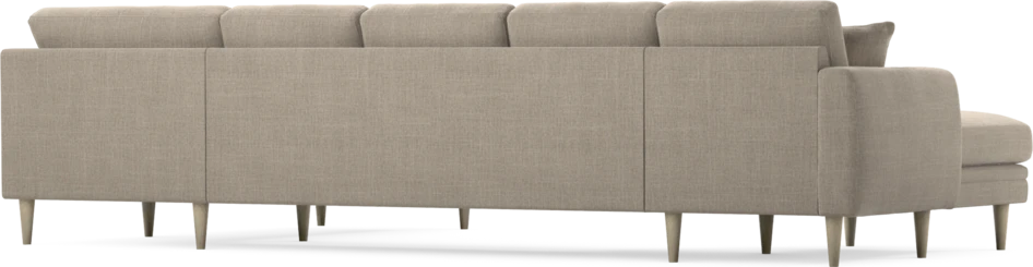 Eden - 3-sits soffa med schäslong vänster och divan höger - Beige
