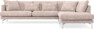 Harper - 3-sits soffa med divan höger - Rosa