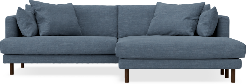 Harper - 4-sits med schäslong XL höger - Blå