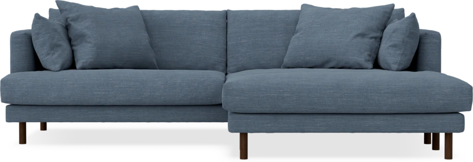 Harper - 4-sits med schäslong XL höger - Blå