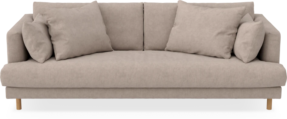 Harper - 3-sits soffa, hel dyna - Beige