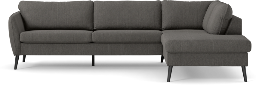 County - 2,5-sits soffa med divan höger - Brun