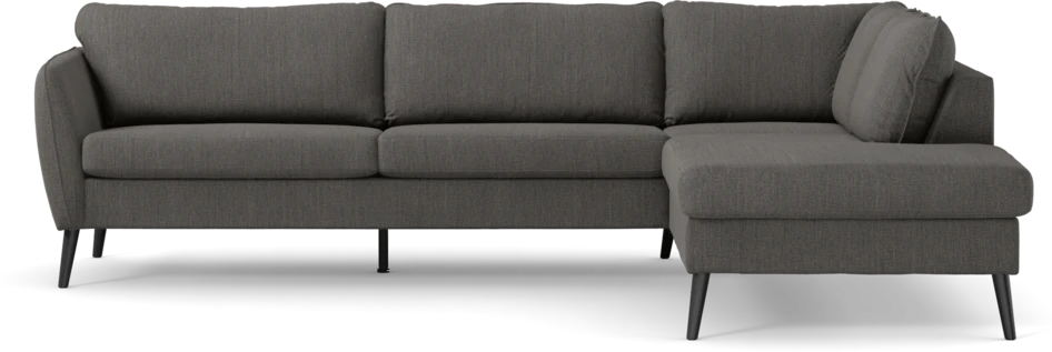 County - 2,5-sits soffa med divan höger - Brun